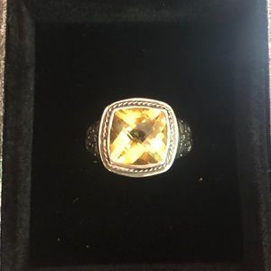 Samuel B sterling silver citrine ring